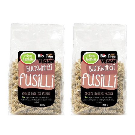 Zestaw: 2x MAKARON (GRYCZANY) ŚWIDERKI FUSILLI BEZGLUTENOWY BIO 250 g - APOTHEKE