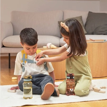 Lassig Zestaw śniadaniowy na lunch Lunchbox + Tritanowa butelka - bidon 460 ml About Friends Lew