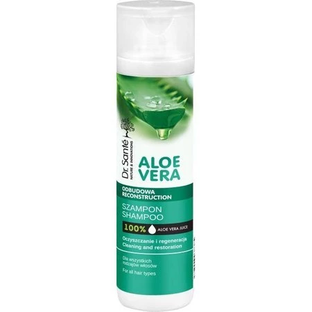Dr. Santé Aloe Vera szampon aloesowy z keratyną, ceramidami roślinnymi do wszystkich rodzajów włosów 250ml