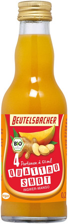 SHOT NA ODPORNOŚĆ JABŁKO - MANGO - IMBIR - KURKUMA - ACEROLA BIO 200 ml - BEUTELSBACHER
