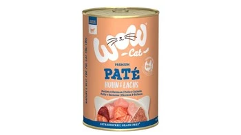 Zestaw 10x WOW CAT Huhn Lachs - kurczak z łososiem dla dorosłych kotów (400g)