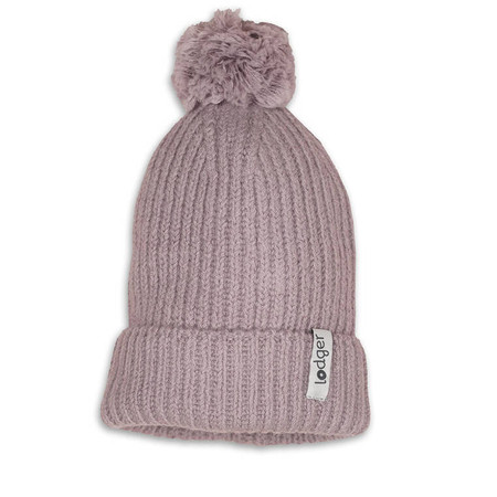Lodger Czapeczka z wełny merino 100% różowa Rose 6-12m