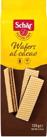 Schar − Wafers al cacao, wafle z kremem kakaowym bezgl. − 125 g