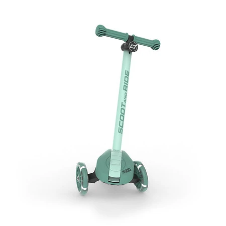 SCOOTANDRIDE Highwaykick 3S Hulajnoga z systemem sterowania 2w1 i kółkami LED składana 3+ Forest