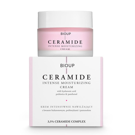 Bioup Krem intensywnie nawilżający z ceramidami, elastyczność, wygładzenie skóry 50ml