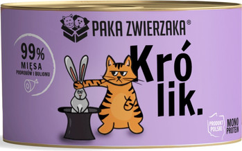 Paka Zwierzaka Królik - karma mokra dla psa - 200g