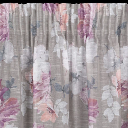 ZASŁONA GOTOWA SHERRY NA TAŚMIE 140 X 300 CM SREBRNY