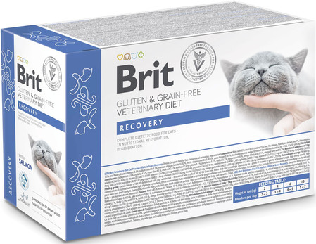 BRIT GF Veterinary Diet RECOVERY Cat z Łososiem 85g