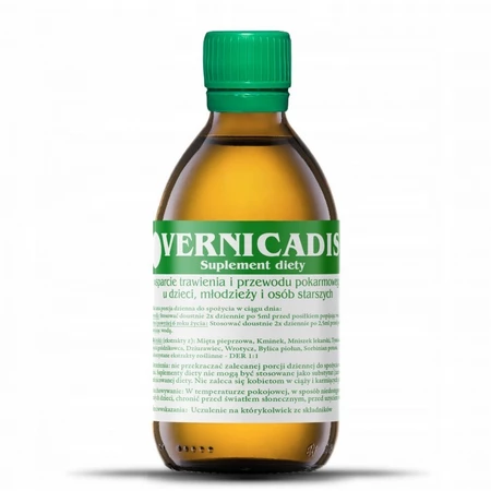 VERNICADIS 100ml - suplement diety - wrotycz, piołun, goździk, mniszek, dziurawiec, kminek, mięta, tymianek