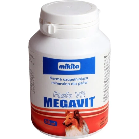 MIKITA MEGAVIT Fosfo Vit Witaminy dla szczeniąt 50tabl.