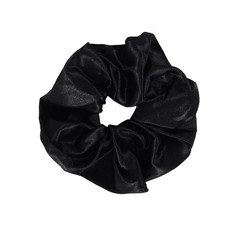 Lilu satynowa gumka do włosów scrunchie Black