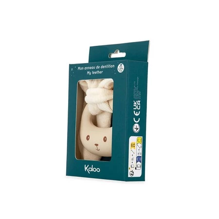 Kaloo Gryzak silikonowy z miękkimi uszami Królik kremowy kolekcja Lapinoo