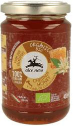 Alce Nero − Miód nektarowy kasztanowy BIO − 400 g