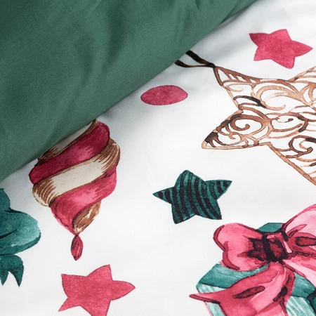 Komplet pościeli świątecznej Ribeno, 220 x 200 cm, Biały