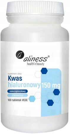 Aliness Kwas hialuronowy niskocząsteczkowy 150 mg x 100 tabletek vege