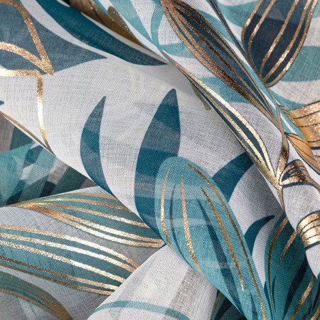 ZASŁONA GOTOWA KERI 140 X 250 CM TURKUSOWY