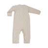 Lodger Pajacyk piżamka niemowlęca bawełniana kremowa Basic Rib Birch r. 56