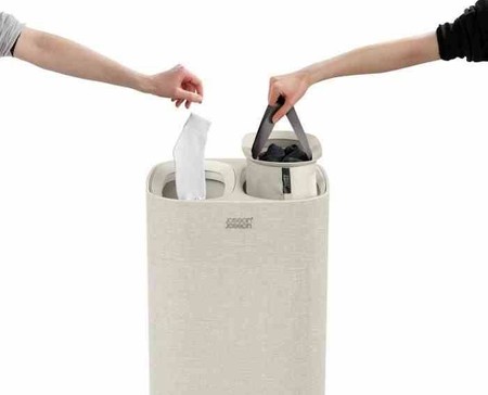 JJ-Kosz podwójny na pranie 60l. Tota, ecru