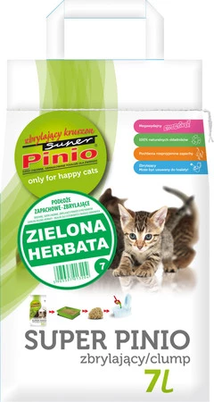 Super PINIO KRUSZON Zielona Herbata Żwirek zbrylający 7l