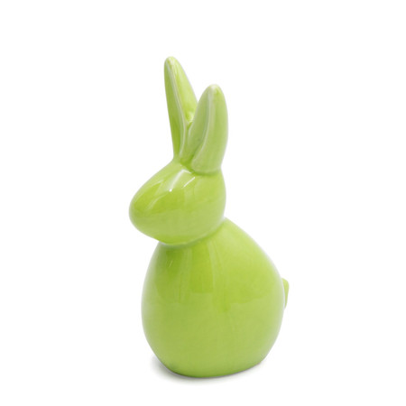 Ozdoba Wielkanocna, Figurka ceramiczna, kolor zielony, rozmiar 10 x 18 x 7 cm