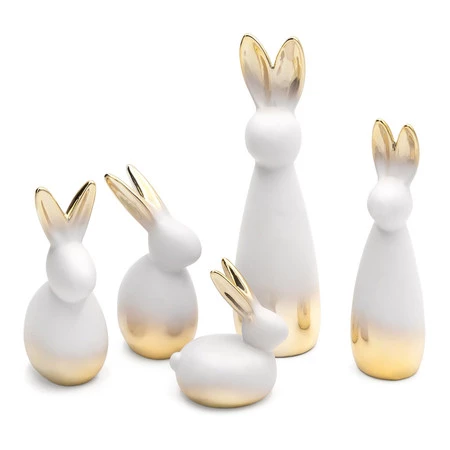 Ozdoba Wielkanocna, Figurka ceramiczna , kolor kremowy, rozmiar 6 x 22 x 6 cm