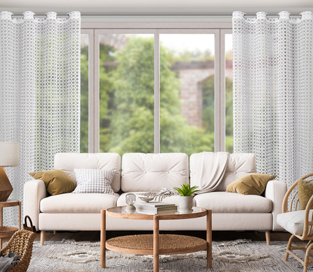 FIRANA GOTOWA CARMEN 140 X 250 CM BIAŁY