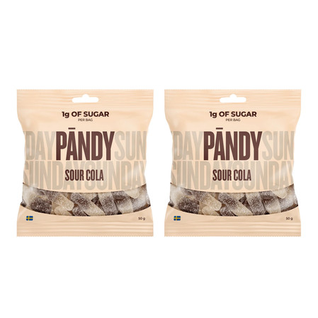 Zestaw: 2x Pandy Żelki Sour smak Cola bez cukru 50 g