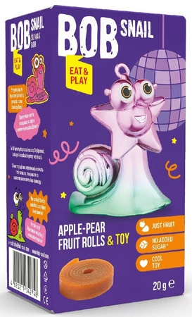 Bob Snails - Zabawka z przekąską jabłko-gruszka - 20g
