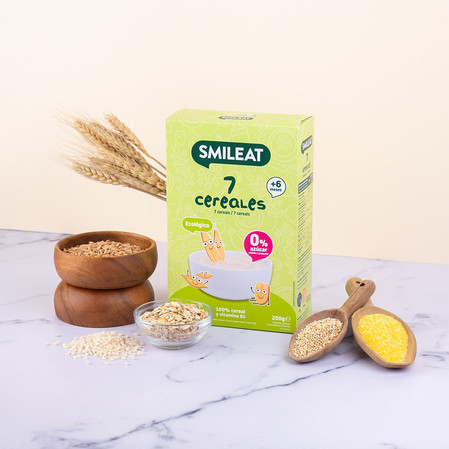 Smileat, Bio Kaszka dla niemowląt 7 zbóż 6m+, 200g