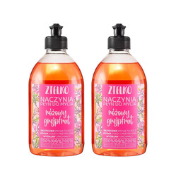 Zestaw: 2x Zielko - Naczynia płyn do mycia naczyń Różowy Grejpfrut 500ml