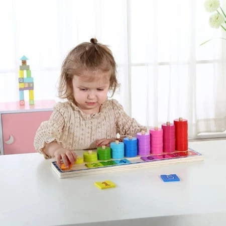 TOOKY TOY Nauka Liczenia i Kolorów Układanka