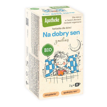 HERBATKA DLA DZIECI NA SEN Z MELISĄ BIO (20 x 2 g) 40 g - APOTHEKE