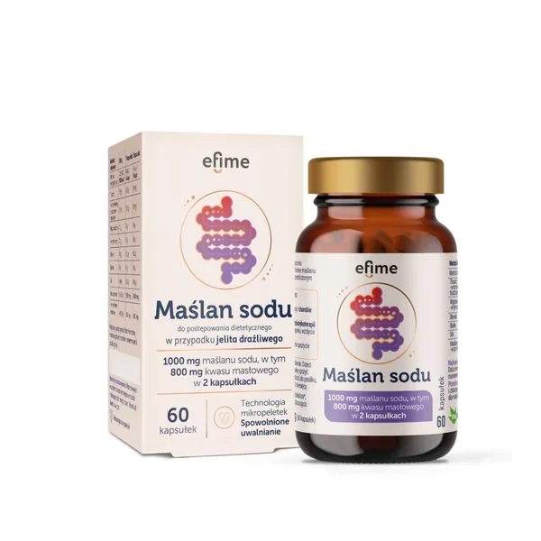 EkaMedica Efime Maślan sodu 1000 mg 60 kaps. - Nabea.pl
