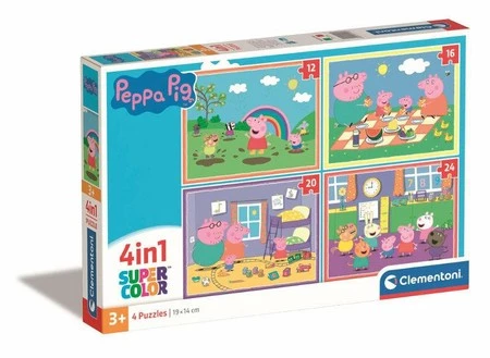 Clementoni Puzzle 4w1 Świnka Peppa 21516