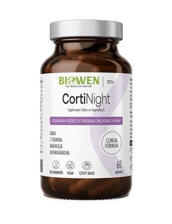 Biowen CortiNight ekstrakty roślinne i witaminy 60 kaps.