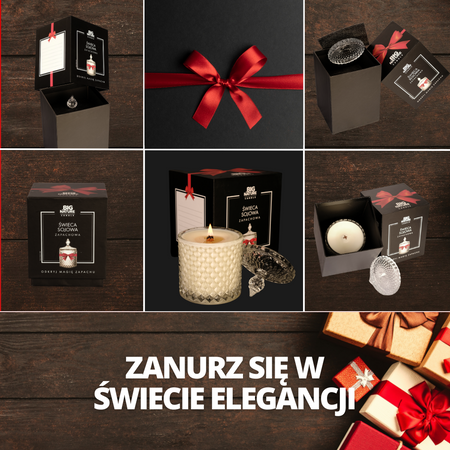 BIG NATURE Świeca sojowa ZAPACH ŚWIĄT 485g PREZENTOWAOWA