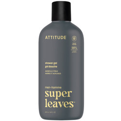 Attitude SUPER LEAVES, Żel pod prysznic, dla mężczyzn - Bursztyn i Cytrusy, 415 ml