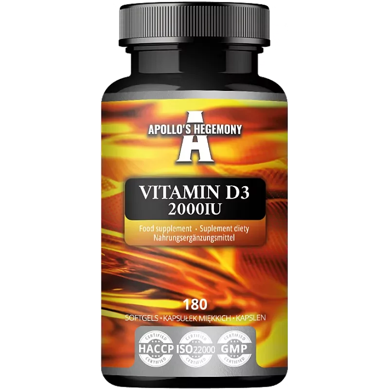 APOLLO'S HEGEMONY Vitamin D3 2000 IU 180 kaps. - Nabea.pl