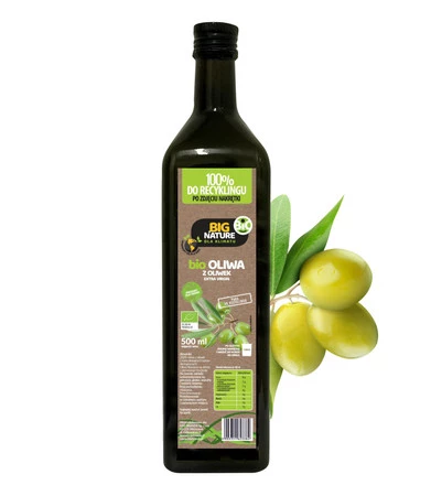Big Nature Oliwa z oliwek bio Extra Virgin  tłoczona na zimno 500ml