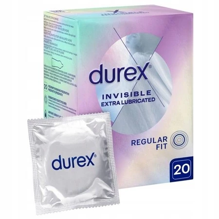 Durex prezerwatywy Invisible dodatkowo nawilżane 20 szt cienkie