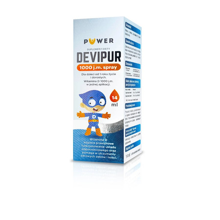 Puwer DEVIPUR Witamina D3 1000 j.m. krople 14 ml
