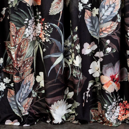 ZASŁONA GOTOWA ALANI NA TAŚMIE 140 X 270 CM CZARNY