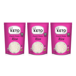 Zestaw: 3x Keto Chef Makaron Konjac Typu Noodle W Kształcie Ryżu Bezglutenowy Bio 270g