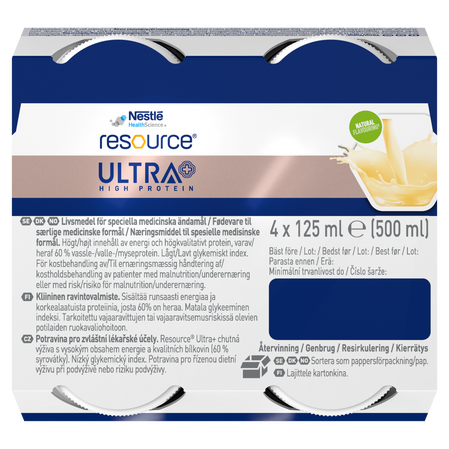 Resource® Ultra High Protein wanilia 4 × 125 ml