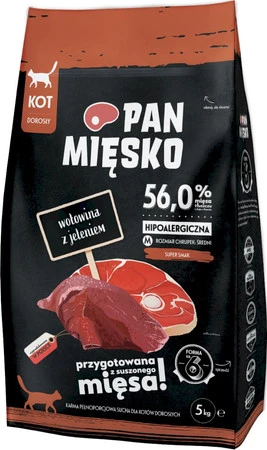 PAN MIĘSKO Wołowina z Jeleniem dla kota M 5kg