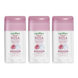 Zestaw: 3x Equilibra Róża Dezodorant w sztyfcie 50 ml