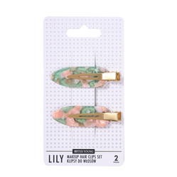Lily klipsy do włosów do makijażu Pink Coffee 2szt