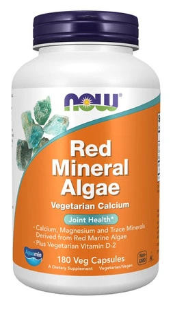 Now Foods Red Mineral Algae na wsparcie układu kostnego 180 kaps. vege