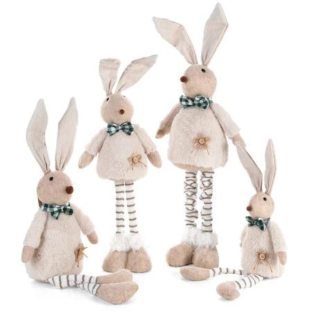 Ozdoba Wielkanocna, Figurka Królik, kolor beżowy, rozmiar 17 x 11 x 58 cm