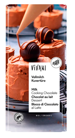 VIVANI CZEKOLADA KUWERTURA MLECZNA DO GOTOWANIA BIO 150 g